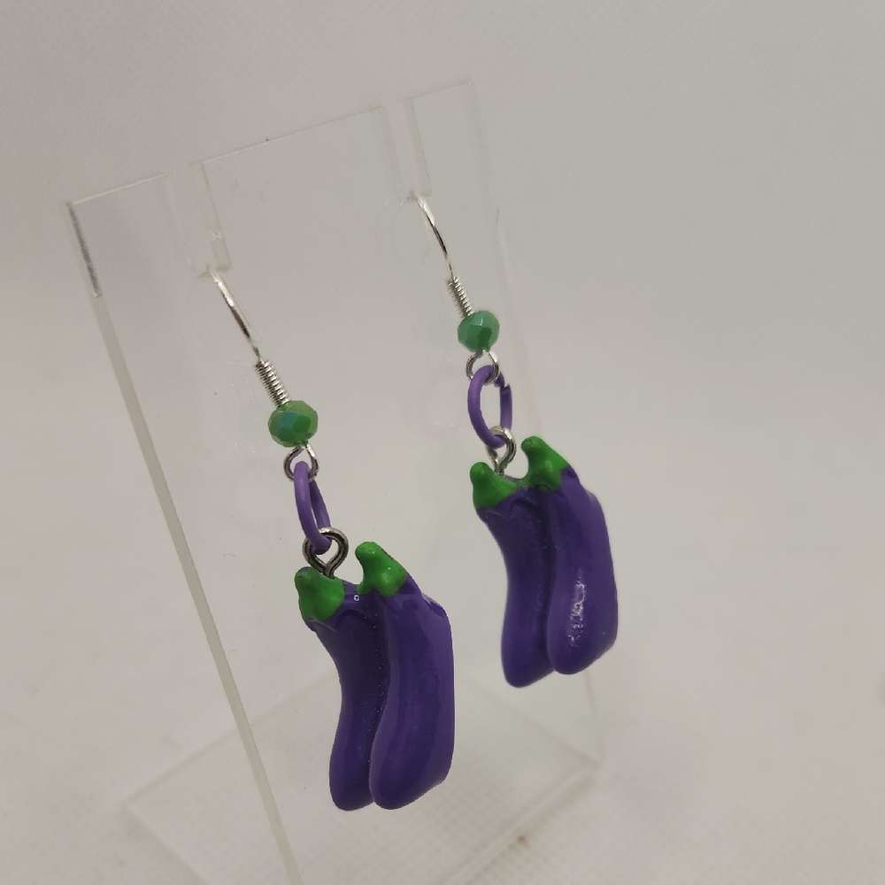Eggplant Earrings